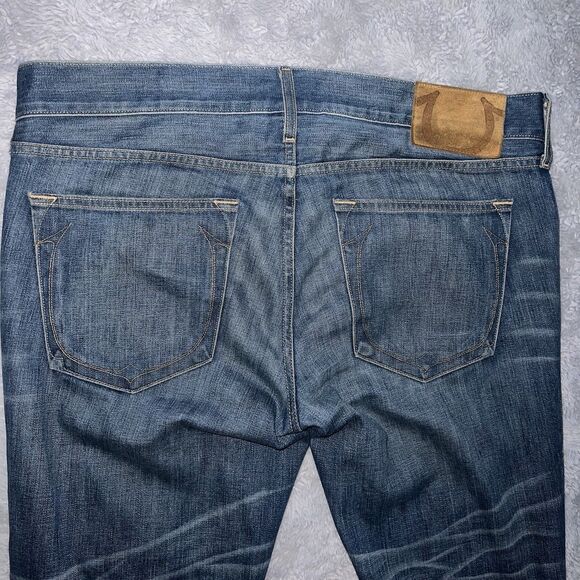 True Religion Men’s Bobby Snake Eye Straight Jeans Sad Gridiron 38X34 M24P61M65 - Picture 6 of 7
